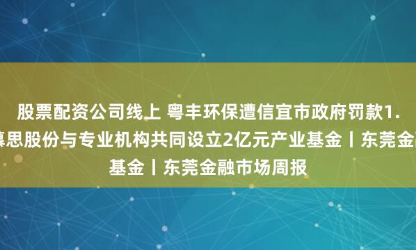 股票配资公司线上 粤丰环保遭信宜市政府罚款1.08亿元；慕思股份与专业机构共同设立2亿元产业基金丨东莞金融市场周报